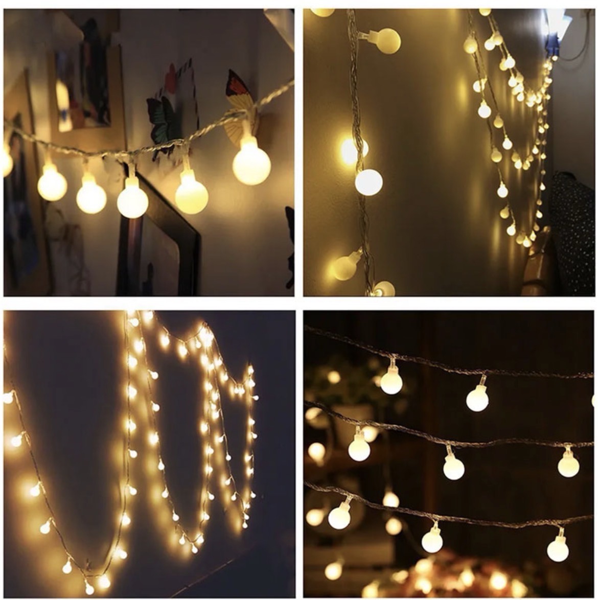 20-led globe string lights battery powered fairy string lights 3m - multi-color